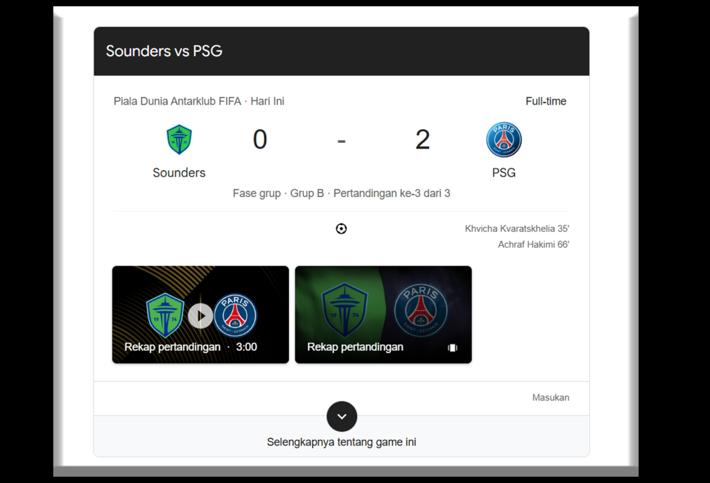 Sounders vs PSG
