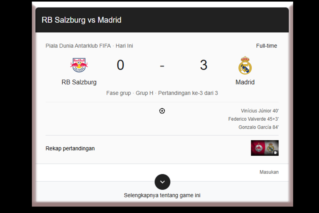 Real Madrid Menang