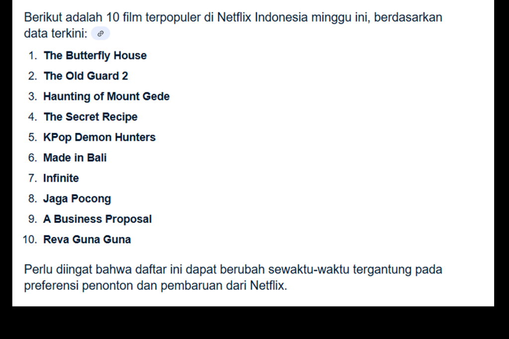 10 Film Netflix Terpopuler