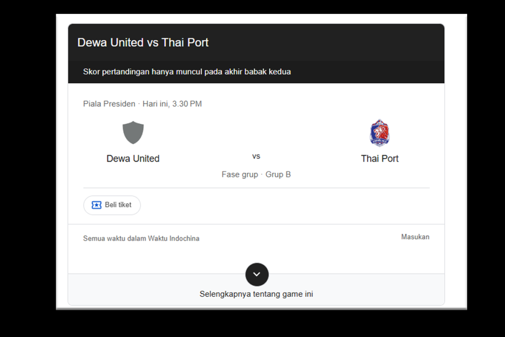 Dewa United vs Port FC
