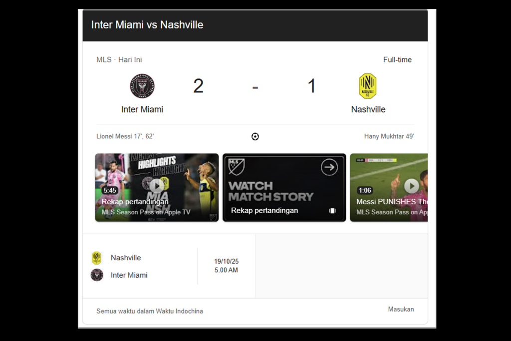 Inter Miami 2‑1 Nashville SC