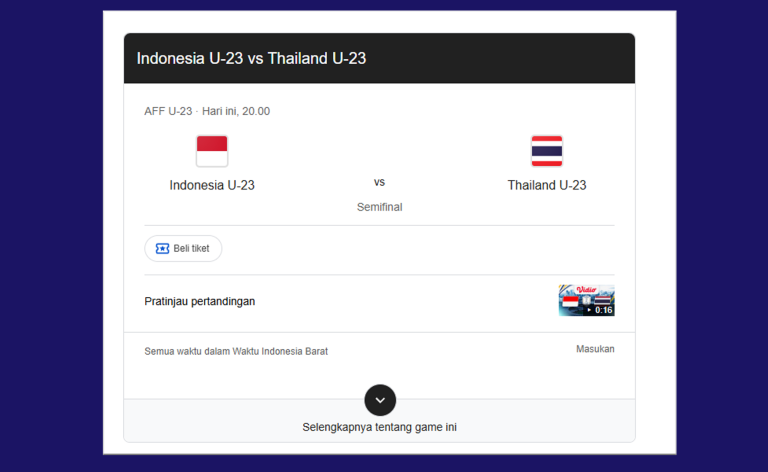 Jadwal Bola Hari Ini