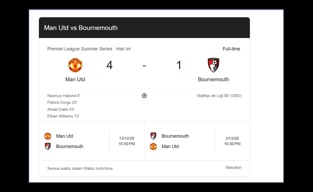 Jadwal Bola Malam Ini