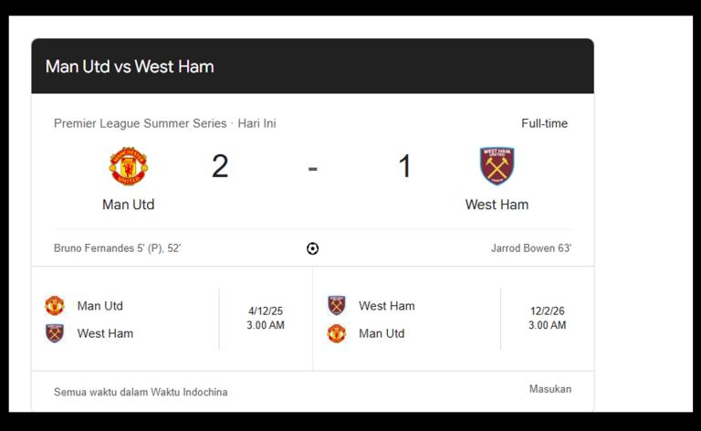 Jadwal Bola Hari Ini