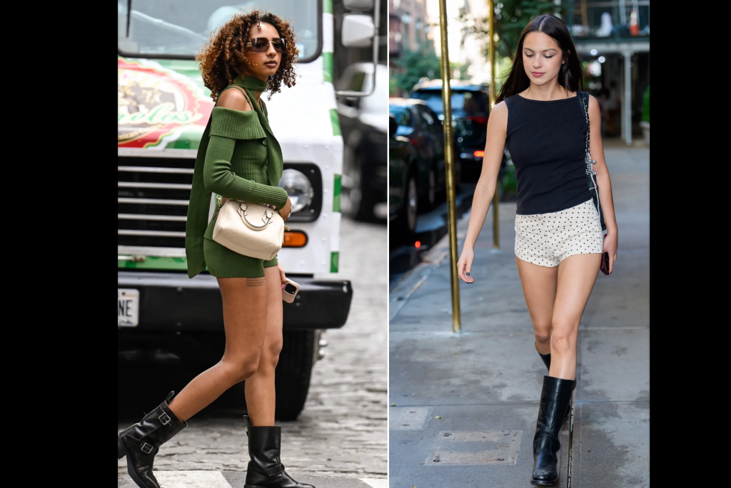 Mini Shorts Biker Boots