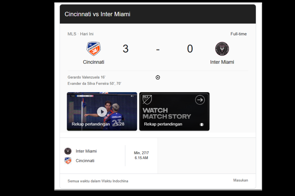 Cincinnati Vs Inter Miami