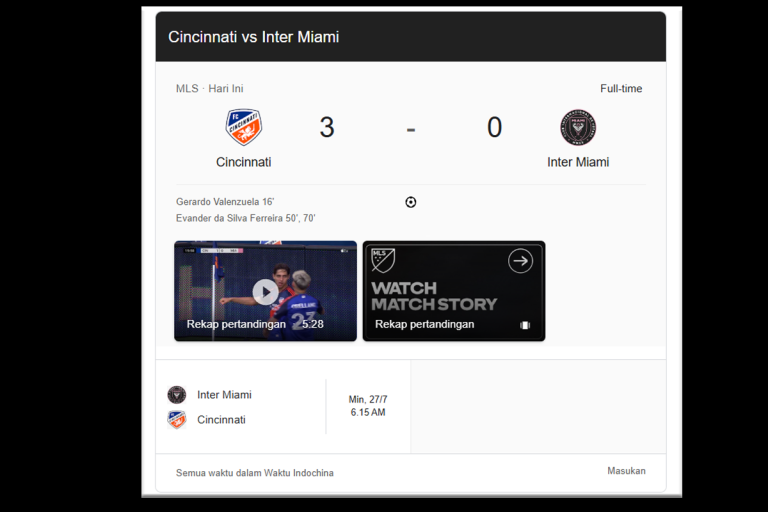 Cincinnati Vs Inter Miami