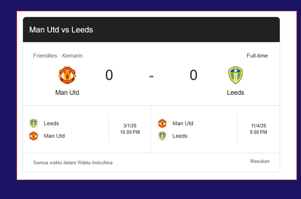 man Utd vs Leeds