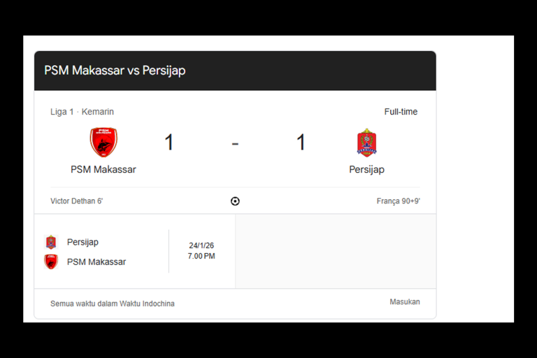 Jadwal Bola Hari