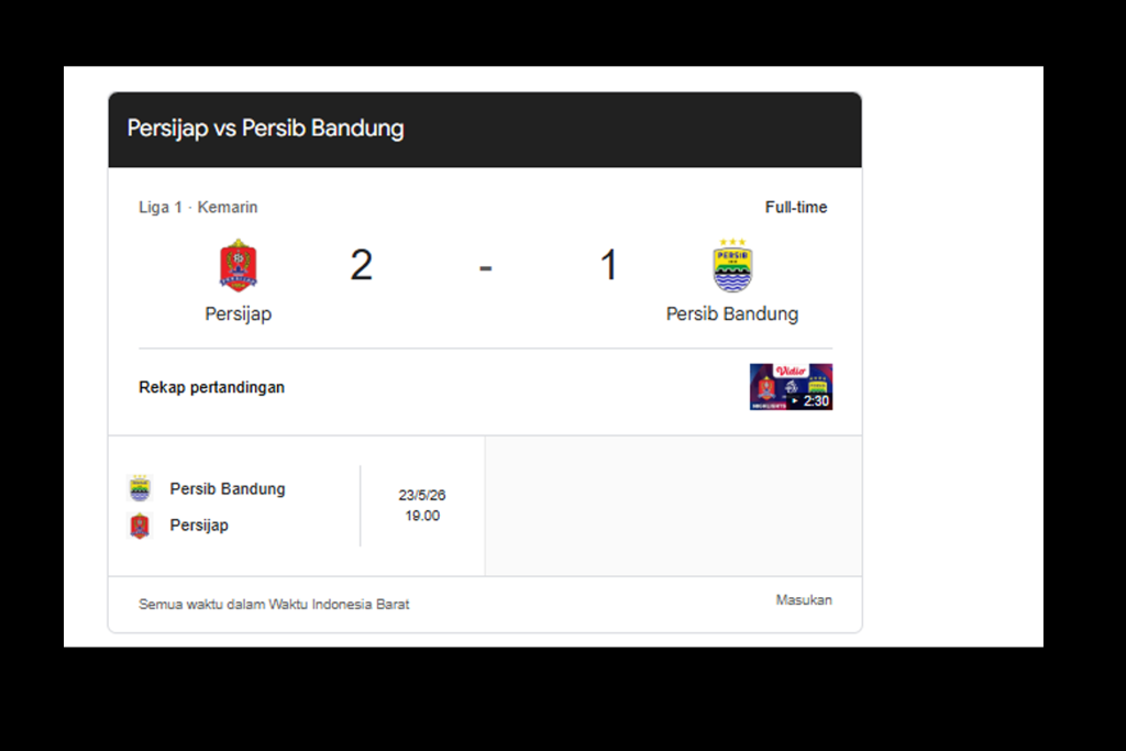 Jadwal Bola Hari Ini