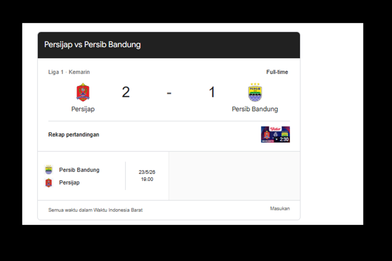 Jadwal Bola Hari Ini