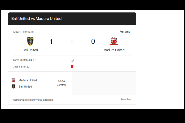 Bali United vs Madura United