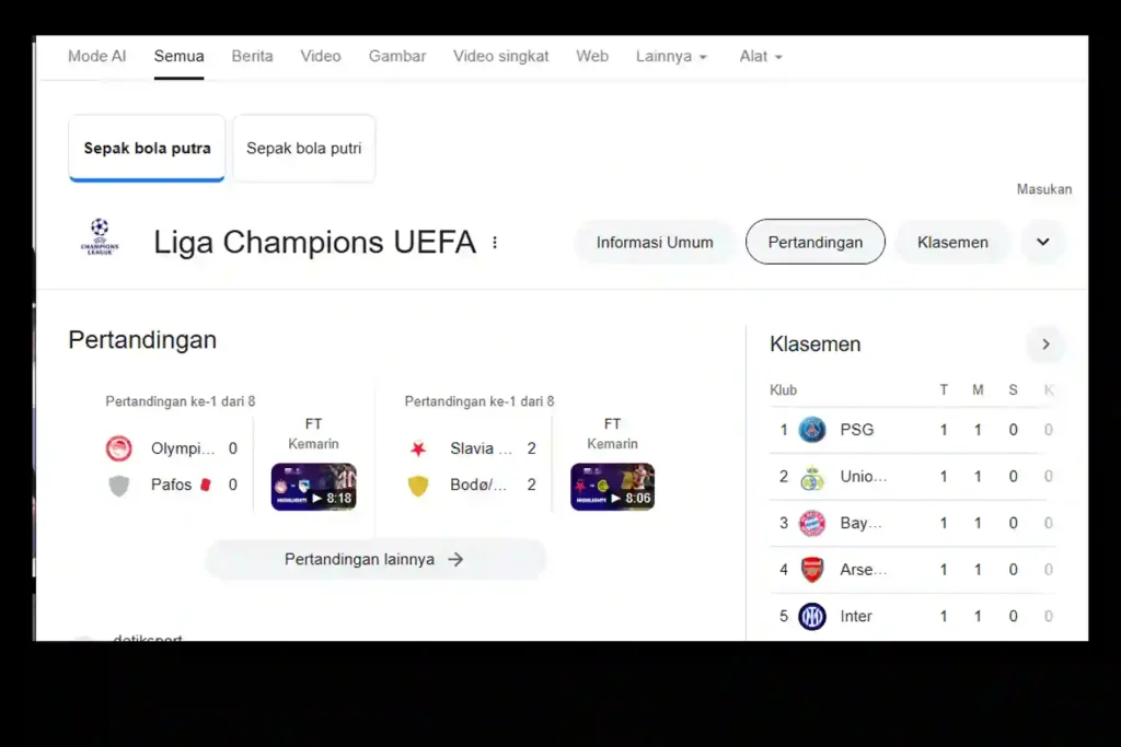 Jadwal UCL 2025