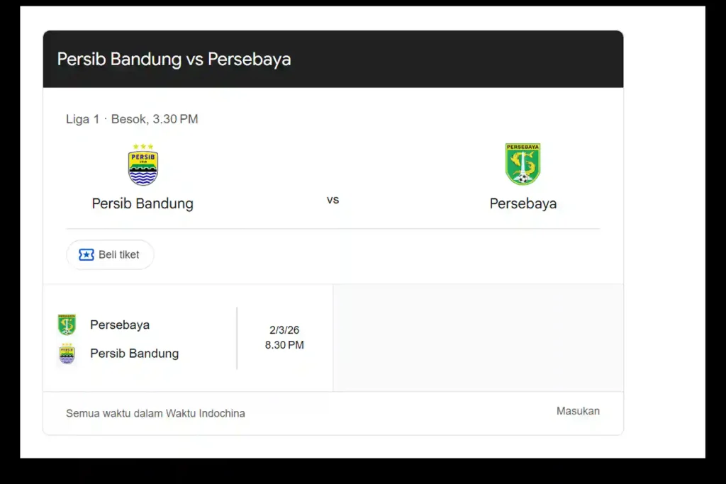 Jadwal Bola Malam Ini