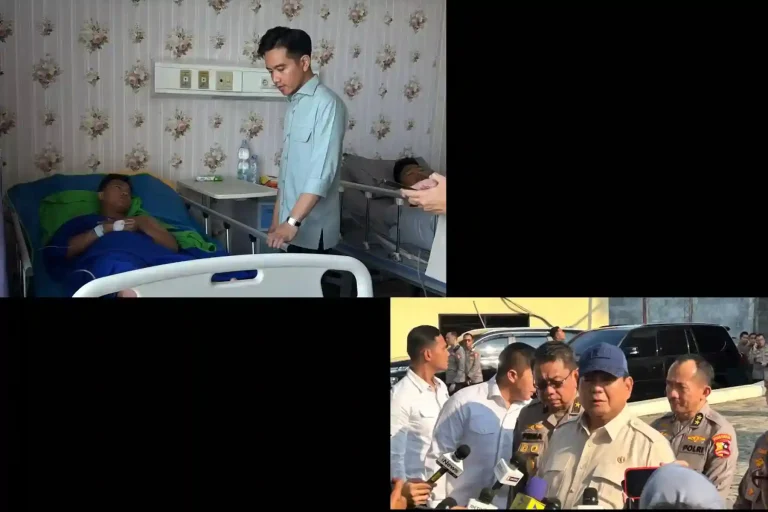 Prabowo Dan Gibran Menjenguk Korban