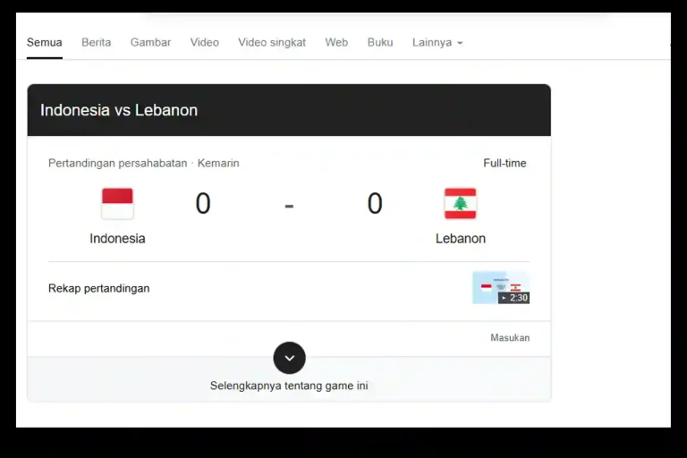 Jadwal Timnas Indonesia