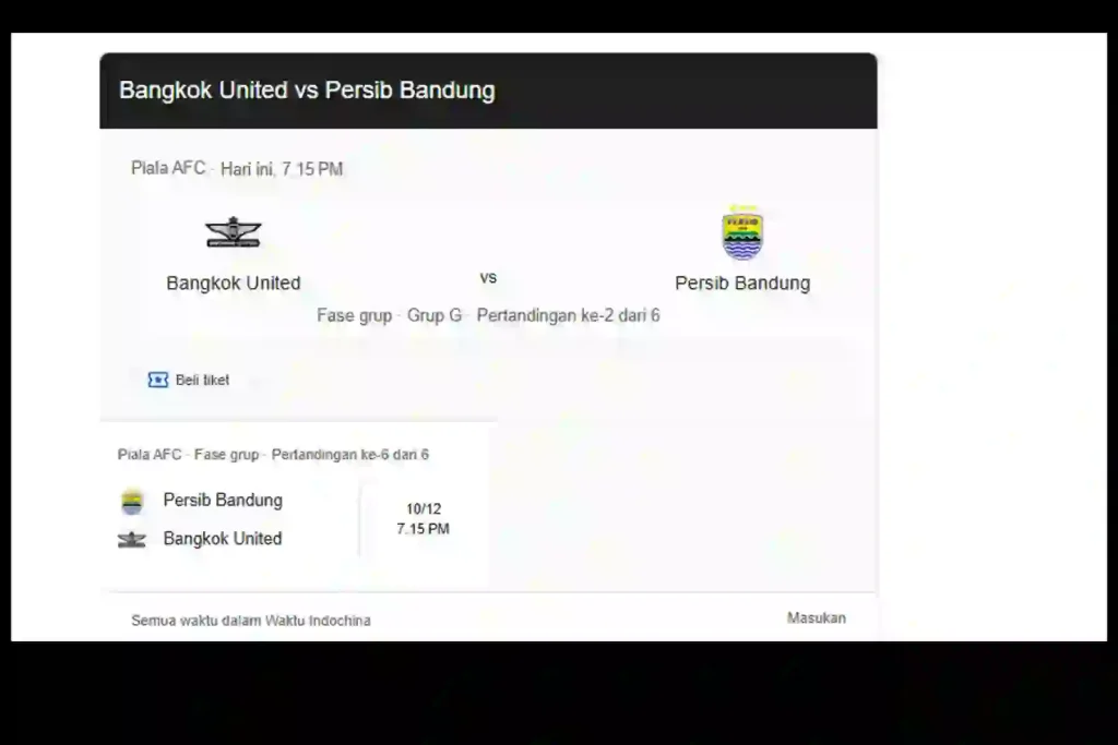 Jadwal Bola Hari Ini